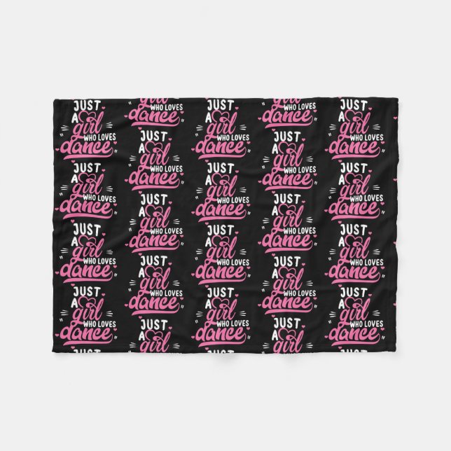 Just A Girl Who Loves Dance Gift for Dancer  Fleece Blanket (Front (Horizontal))