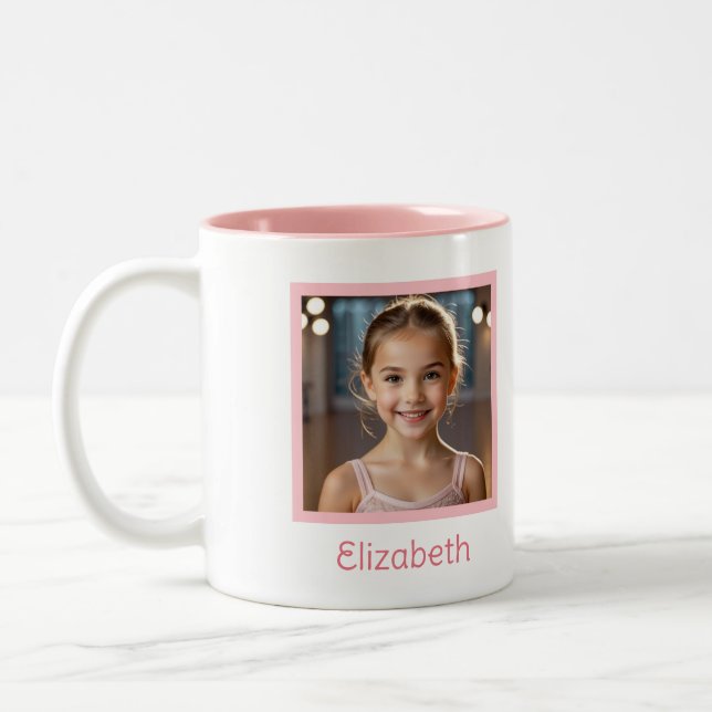 Just A Girl Who Loves Dancing Ballet Photo Two-Tone Coffee Mug (Left)