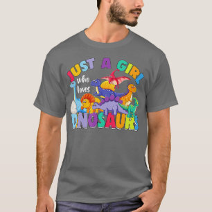 Just a Girl Who Loves Dinosaurs Brachiosaurus Love T-Shirt