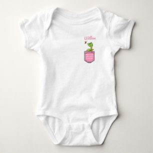 Just a Girl who Loves Dinosaurs Personalized Baby Bodysuit