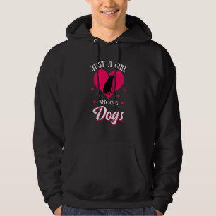 Just A Girl Who Loves Dog Puppy American Pit Bull Hoodie