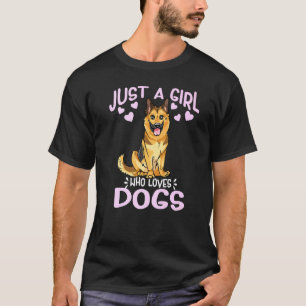 Just A Girl Who Loves Dogs Cute German Shepherd Do T-Shirt