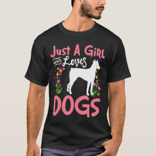 Just A Girl Who Loves Dogs Doberman 289 T-Shirt