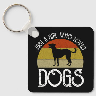 Just A Girl Who Loves Dogs Keychain