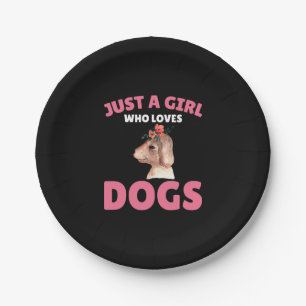 just a girl who loves dogs     paper plate
