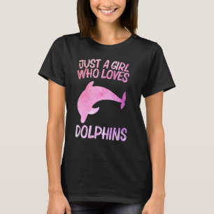 Just A Girl Who Loves Dolphins For Women Beluga Fi T-Shirt