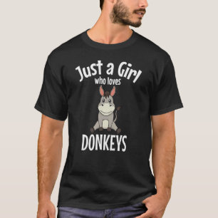Just A Girl Who Loves Donkeys Mule Farmer Heart Zo T-Shirt