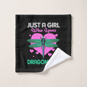 Just A Girl Who Loves Dragonflies Wash Cloth
