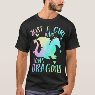 Just a Girl Who Loves Dragons Cute Dragon Themed T T-Shirt