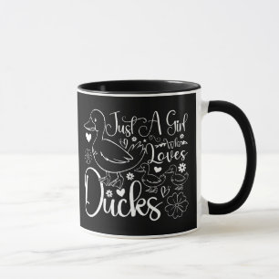 Just A Girl Who Loves Ducks Cute Ducks Owner Funny Mug