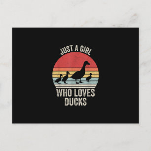 Just A Girl Who Loves Ducks Duck Owner Lover Announcement Postcard