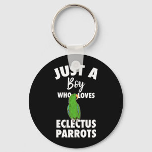 Just A Girl Who Loves Eclectus Parrot Keychain