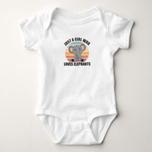 Just A Girl Who Loves Elephants Cute Animals Girls Baby Bodysuit