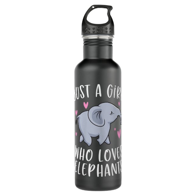 Just a Girl Who Loves Elephants Galaxy Space Eleph 710 Ml Water Bottle (Front)