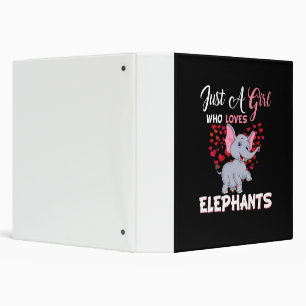 Just A Girl Who Loves Elephants Gifts Binder