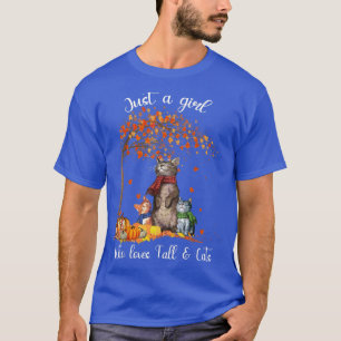 Just A Girl Who Loves Fall And Cats Pumpkin Spice  T-Shirt
