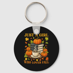 Just A Girl Who Loves Fall Autumn Vibes Books & Keychain