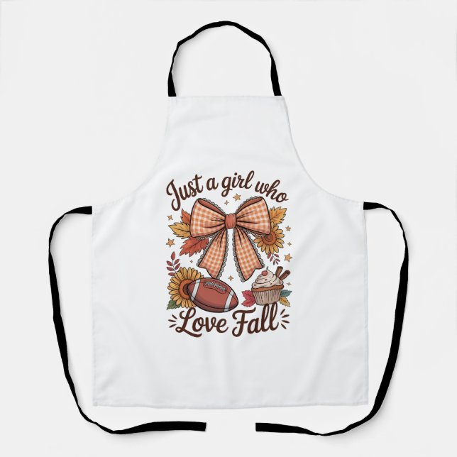 Just a Girl Who loves Fall Cozy Apron (Front)