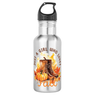 Just A Girl Who Loves Fall – Cozy Autumn Vibes 532 Ml Water Bottle