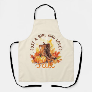 Just A Girl Who Loves Fall – Cozy Autumn Vibes Apron