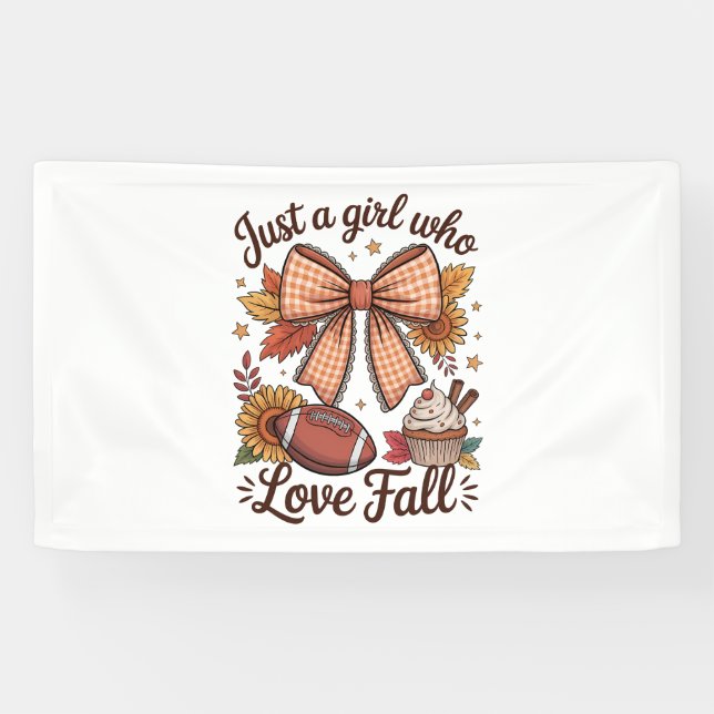 Just a Girl Who loves Fall Cozy Banner (Horizontal)