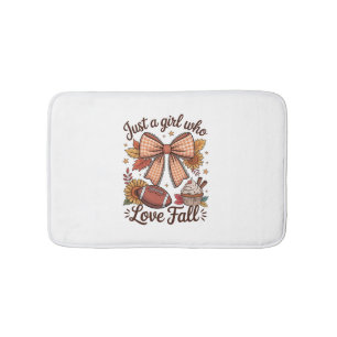 Just a Girl Who loves Fall Cozy Bath Mat