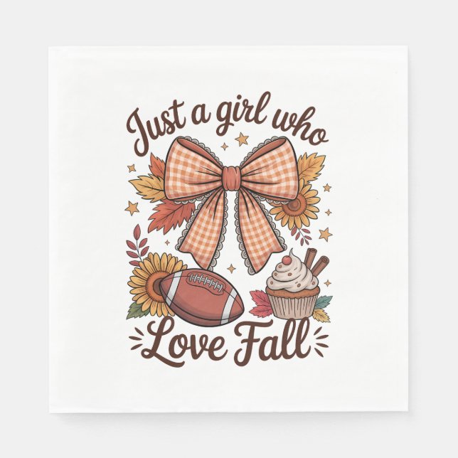 Just a Girl Who loves Fall Cozy Napkin (Front)