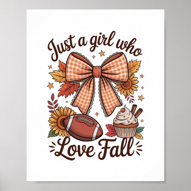 Just a Girl Who loves Fall Cozy Poster (Front)