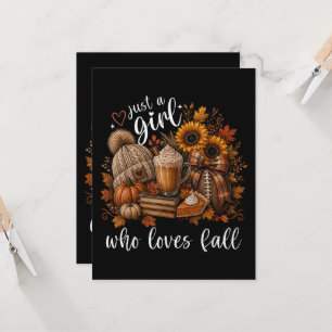 Just a Girl Who Loves Fall Invitation
