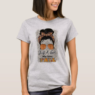 Just a Girl Who Loves Fall Seasonal TShirt