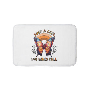 Just a Girl Who Loves Fall Thankgiving Bath Mat