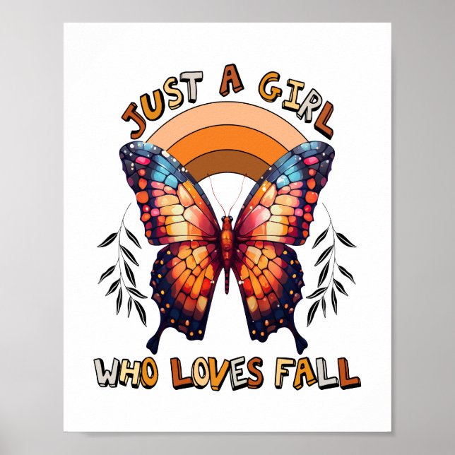 Just a Girl Who Loves Fall Thankgiving Poster (Front)