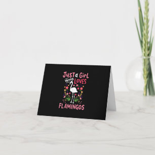 Just A Girl Who Loves Flamingo Thank You Card