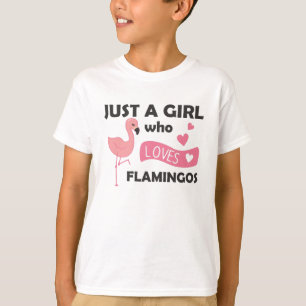 Just A Girl Who Loves Flamingos Cute Animal T-Shirt