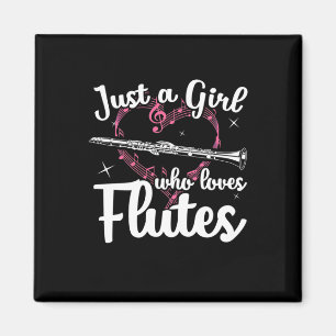Just A Girl Who Loves Flutes Magnet