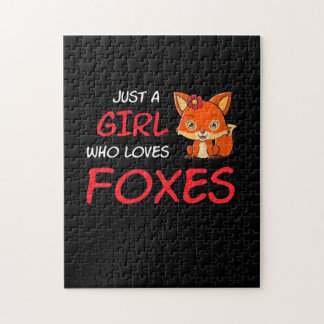 Just A Girl Who Loves Foxes Jigsaw Puzzle
