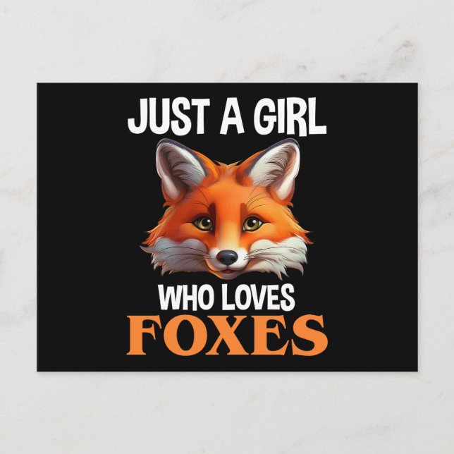 Just A Girl Who Loves Foxes Postcard (Front)