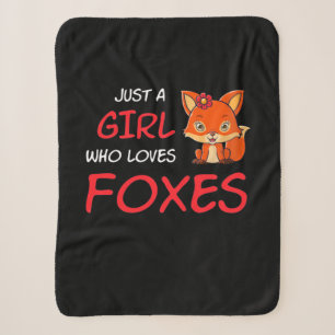 Just A Girl Who Loves Foxes Sherpa Blanket