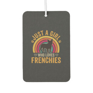 Just A Girl Who Loves Frenchies Retro Dog_1 Air Freshener