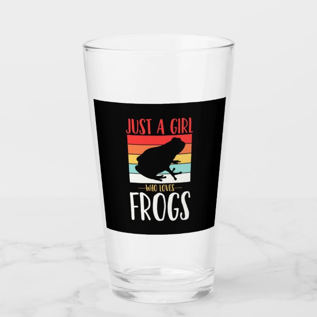 Just A Girl Who Loves Frog Glass (Front)