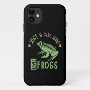 Just a girl who loves frogs Frog lover gifts iPhone 11 Case