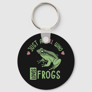 Just a girl who loves frogs Frog lover gifts Keychain