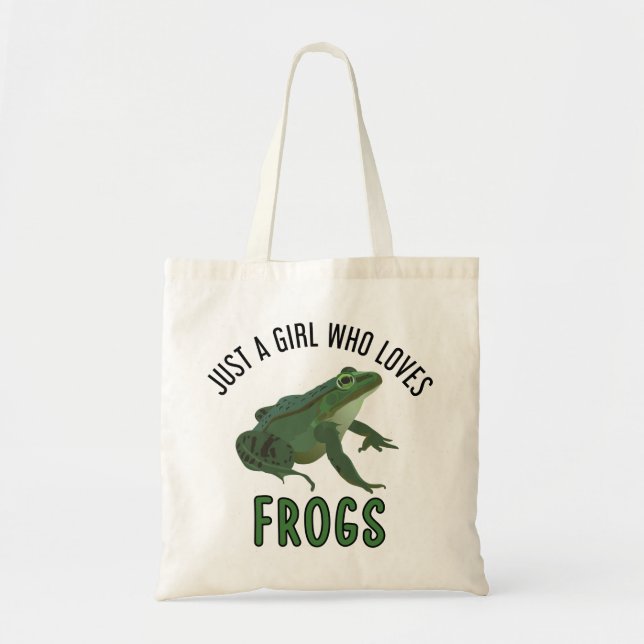 Just a girl who loves frogs Frog lover gifts Tote Bag (Front)