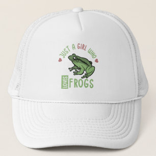 Just a girl who loves frogs Frog lover gifts Trucker Hat