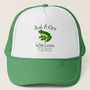 Just A Girl Who Loves Frogs Funny Frog Lover Trucker Hat