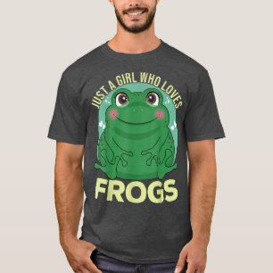 Just A Girl Who Loves Frogs Kawaii Frog Lover Wome T-Shirt