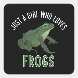 Just a girl who loves frogs square sticker