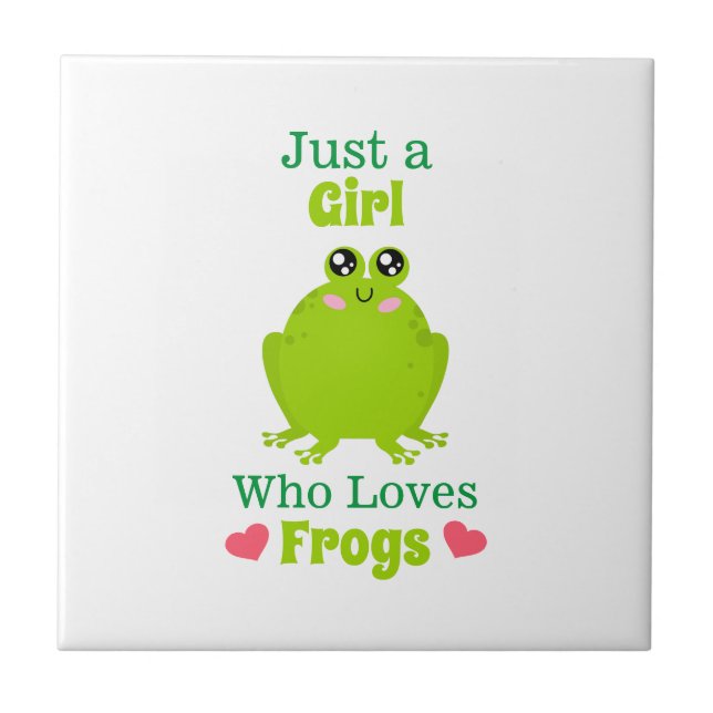Just A Girl Who Loves Frogs Tile (Front)