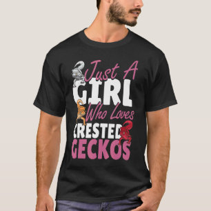 Just A Girl Who Loves Geckos Women Lizard Crested T-Shirt