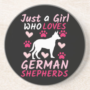 Just A Girl Who Loves German Shepherds Coaster